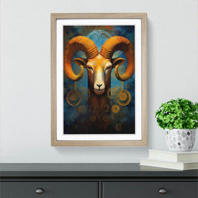 Aries Zodiac Modern No.2 - Framed Print