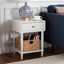Table de bout en bois massif avec rangement Kleban-572422596