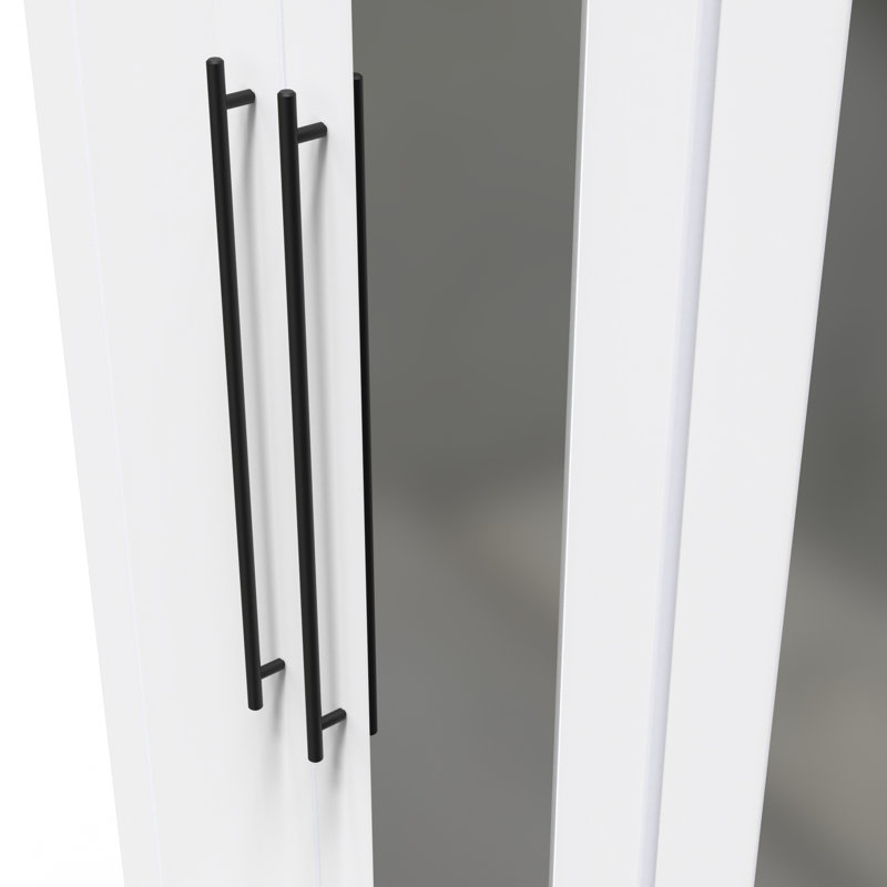 Fully Assembled 2 Door Wardrobe, White Ash