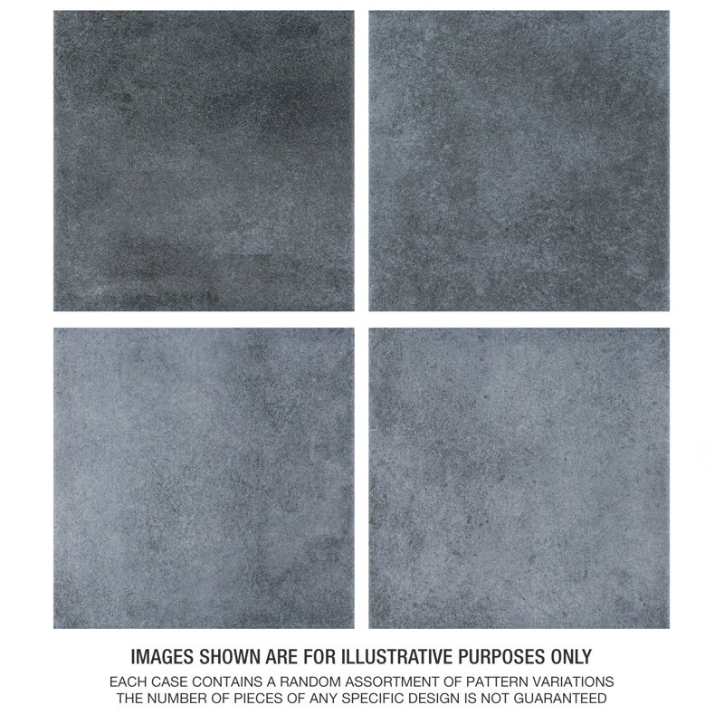 Matter 6" x 6" Porcelain Stone Look Floor and Wall Tile, Blue