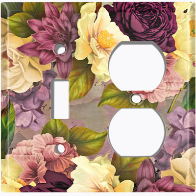 Patterned 2 - Gang Combination Plate Standard Combination Wall Plate