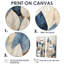Décoration murale beige et bleu minimalisme feuilles I - grandes feuilles-23614139-23614138-23614277
