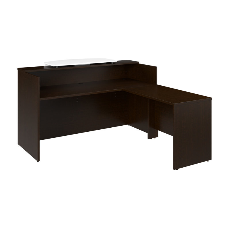 Bureau de réception avec comptoir Arrive, Cerise mocha