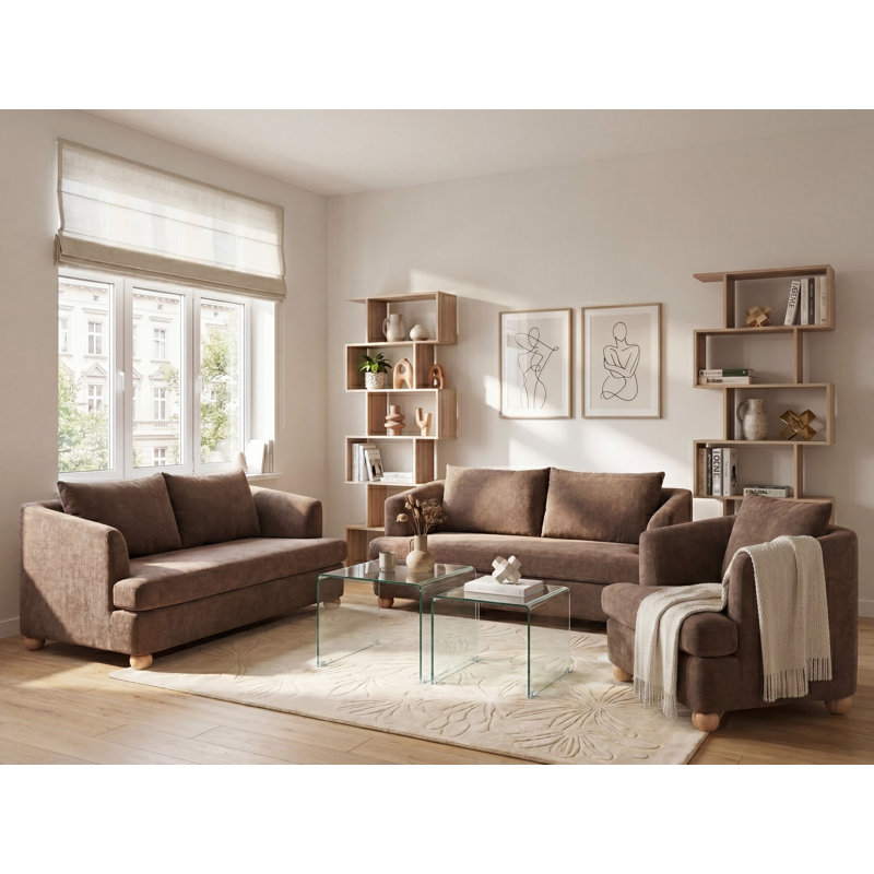 Tanar Upholstered Accent Chair, Brown