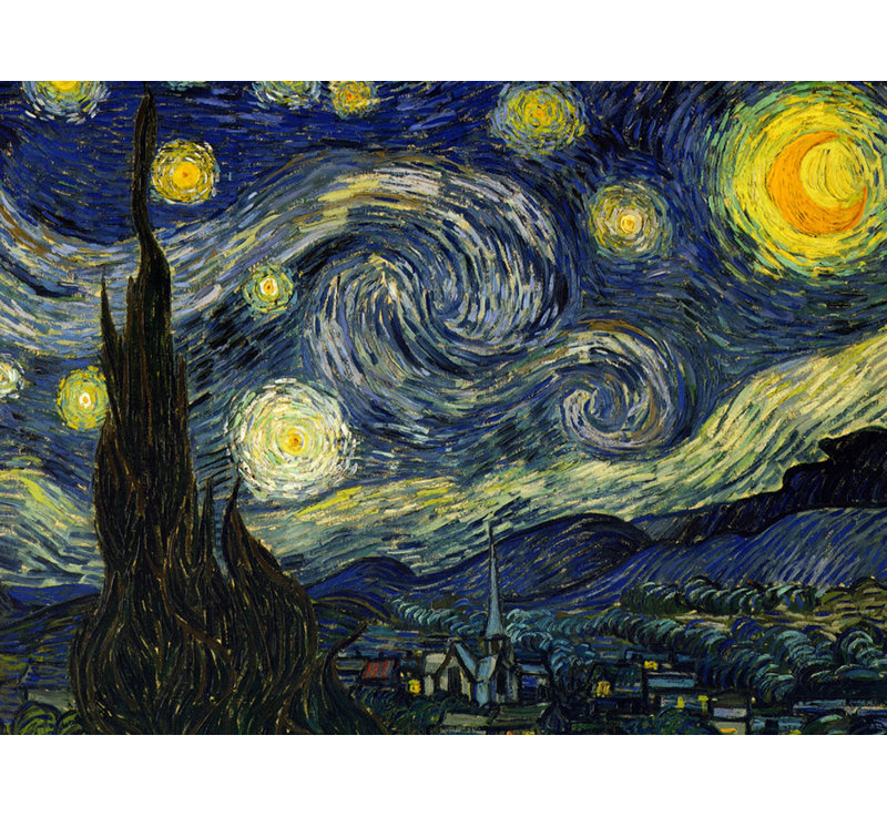 Nuit étoilée, H 18 po x l 24 po
