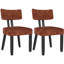 Chaises de salle à manger latérales rembourrées de 18 po de hauteur H 18 po avec pieds en bois massif-1695846179-1694100217-1688791774