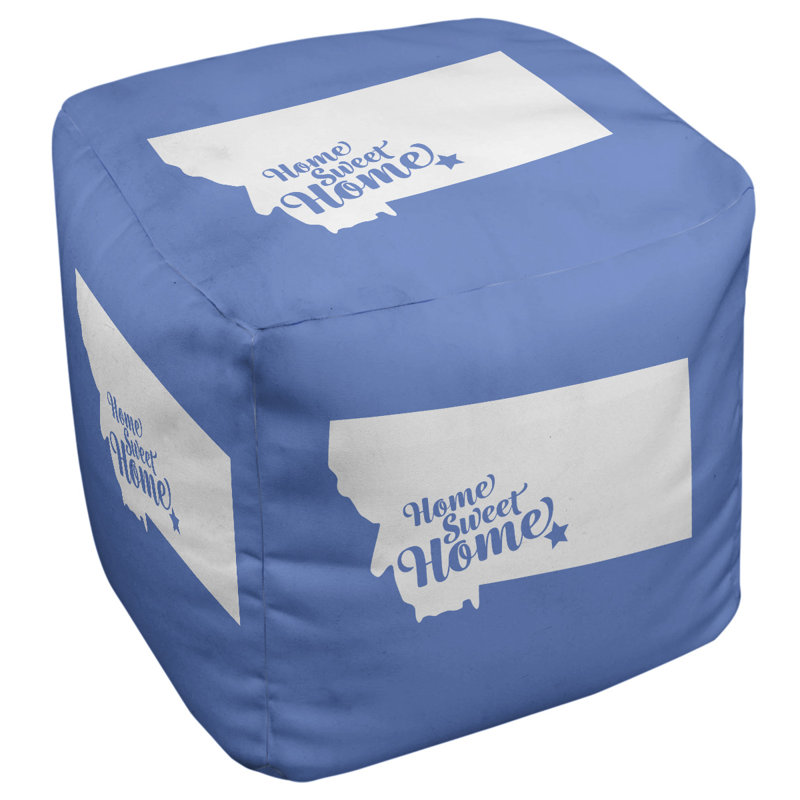 Repose-pieds cube bills, Bleu