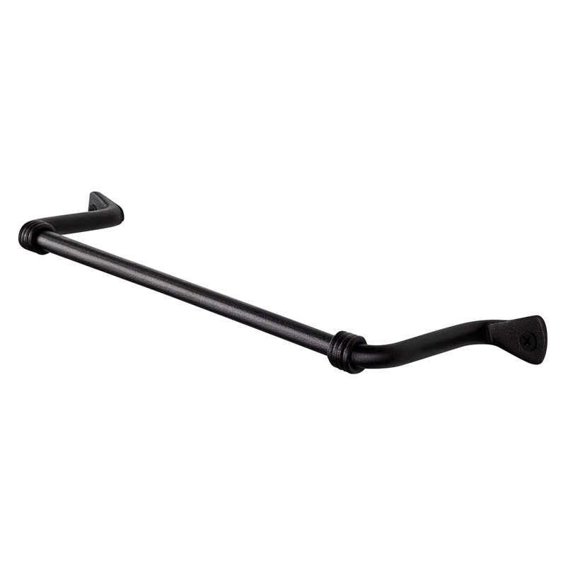 Porte-serviettes en fer forgé noir fait à la main - Porte-serviettes mural pour salle de bain, cuisine ou bureau - Support en métal robuste antirouille pour serviettes de 10 pouces