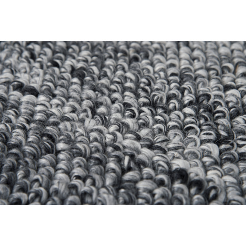 Tapis gris en laine noué à la main Stanford, Rectangle 9 pi x 12 pi