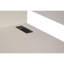 Lit simple contemporain avec bureau intégré, 3 tiroirs, tablettes attachées et ouvertes blanches pour tablette latérale de chambre à coucher