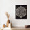 Impression sur toile noir et blanc Mandala