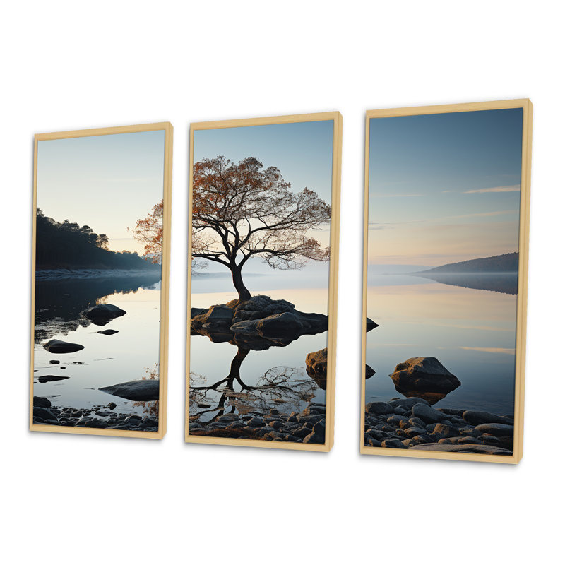 Ensemble de salon Lakeside Nature Serenity - Lakes Lakehouse, Cadre naturel flottant, H 32 po x l 48 po x P 1 po