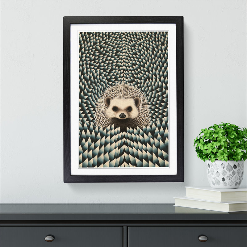 Hedgehog Op - Framed Print