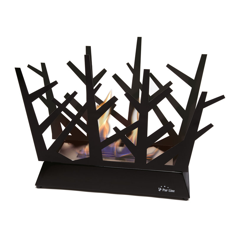 Teri Metal Bio-Ethanol Outdoor Tabletop Fireplace, Black