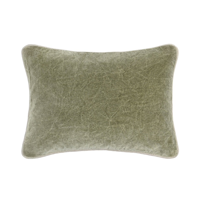 Housse et insert en velours Goodall, Vert mousse, Rectangle H 14 po x l 20 po
