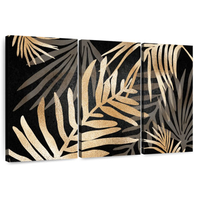 Harnek Glam Leaves noir doré I