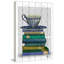 Tasse à thé et livres sur bois blanc-18743554