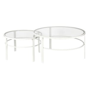 Wade Logan® Spilsby Glass Top Nesting Coffee Table & Reviews | Wayfair