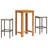 Wildon Home® 3 Piece Patio Bar Set Solid Wood Acacia And Poly Rattan-1041657914-1041657915