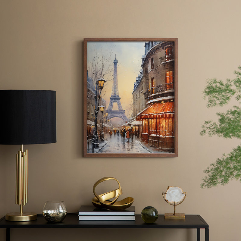 «Christmas Holiday Art DL», reproduction encadrée - bois massif, Noyer, H 30 po x l 24 po