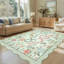 Tapis festonné moderne antidérapant Farmhouse Floral-937194406