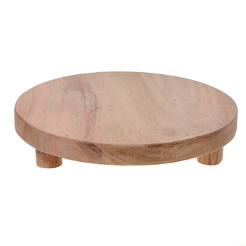 Table ronde en bois d'acacia