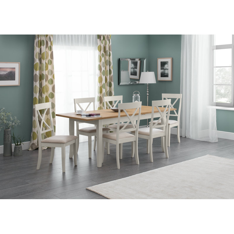 Conklin 6 - Person Butterfly Leaf Rubberwood Solid Wood Dining Set