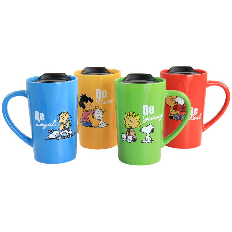 Tasses de voyage 18 oz en grès Peanuts Gentle Reminders
