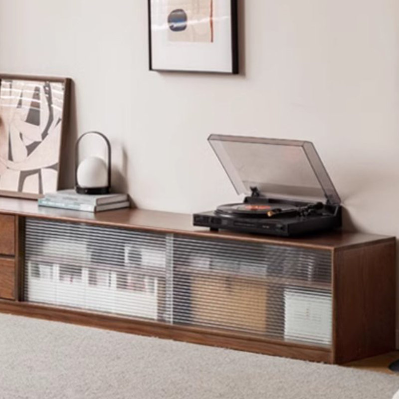 Retro simple style solid wood TV cabinet