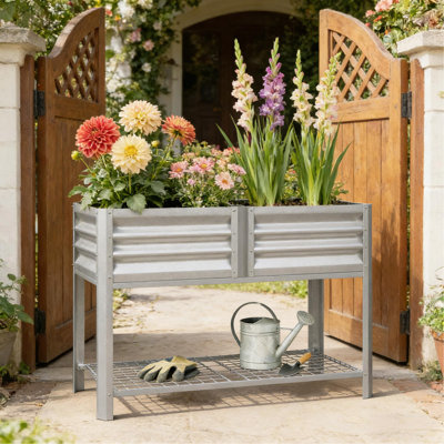 Jardinière surélevée pour l'extérieur, lit de jardin surélevé