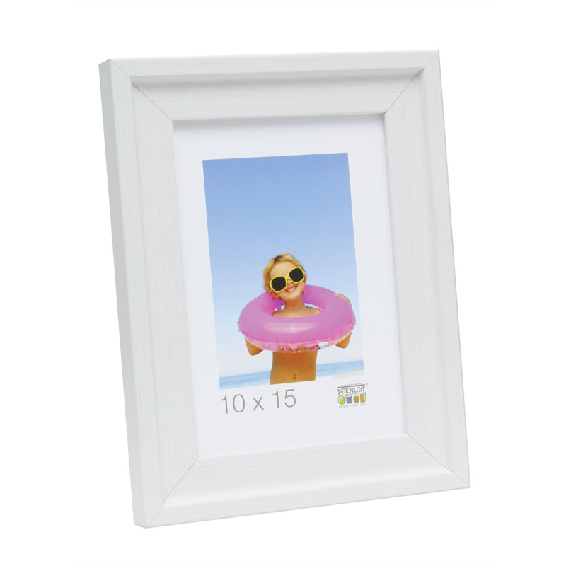 Mineral Wood Embossed Picture Frame, Grey, 21.8cm H x 16.7cm W x 1.8cm D