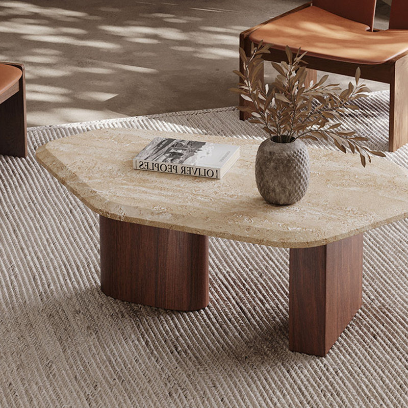 Table basse Wabi-sabi, Brun noisette, H 13,77 po x L 33,46 po x l 19,68 po
