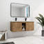 Armoire de salle de bain murale 48 po avec lavabo double - Extérieur robuste avec porte à fermeture douce et élégante