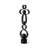 25.50"H Modern Abstract Black Metal Sculpture Table Decor
