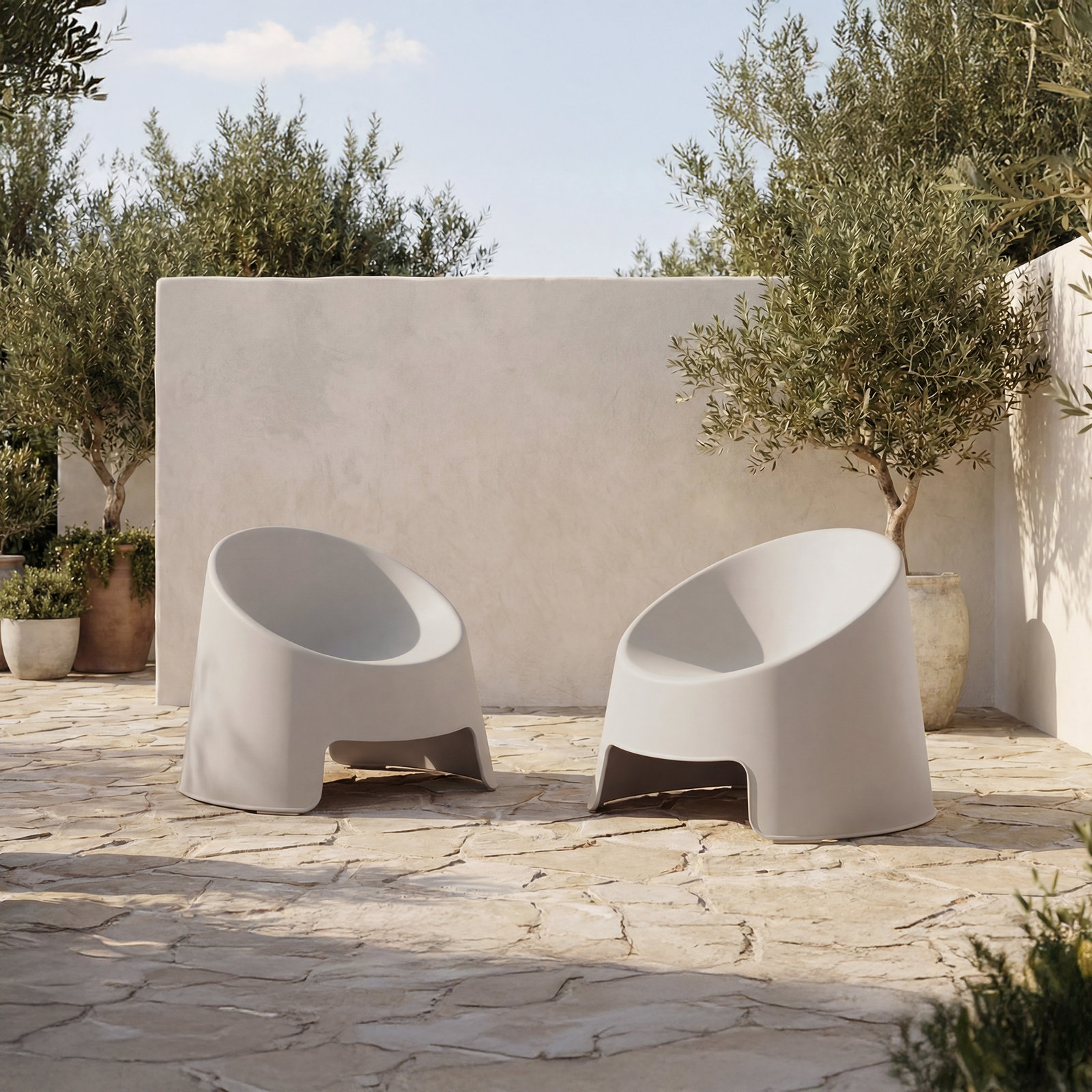 Patio Lounge Chair, Grey