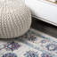 Tapis persan traditionnel ivoire / bleu / rouge Hatha-1107870812