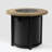 Round Fire Pit Table with Lava Rocks