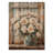 Peonies By The Barn Door IV - Peonies Wood Wall Decor - On Natural Pine Wood-1594476744