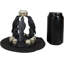 Trinx gothique Macabre Quoth The Raven Nevermore Trio 3 corbeaux avec crânes à reflux encens brûleur de cône Figurine corbeaux corbeaux Wicca sorcellerie Sorcery Home Decor