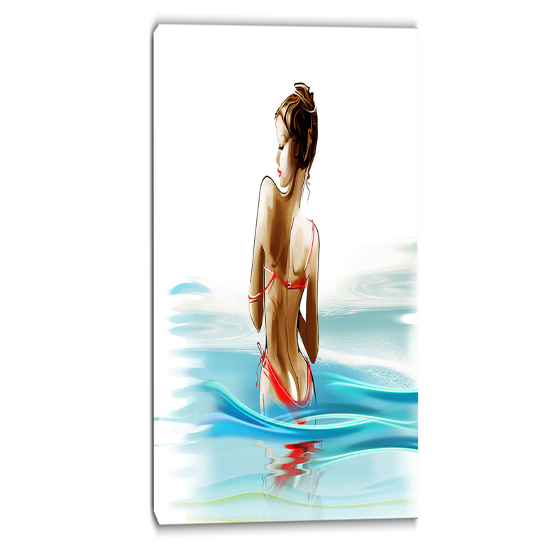 «Woman in Bikini», impression sur toile tendue, H 40 po x l 20 po