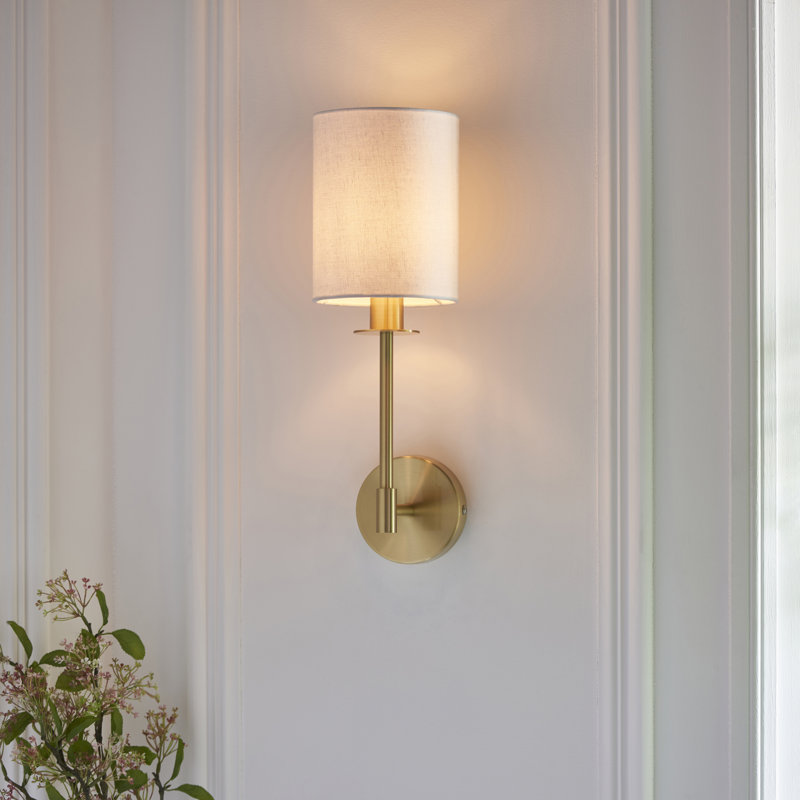 Evonnia Steel Armed Sconce, Satin Brass