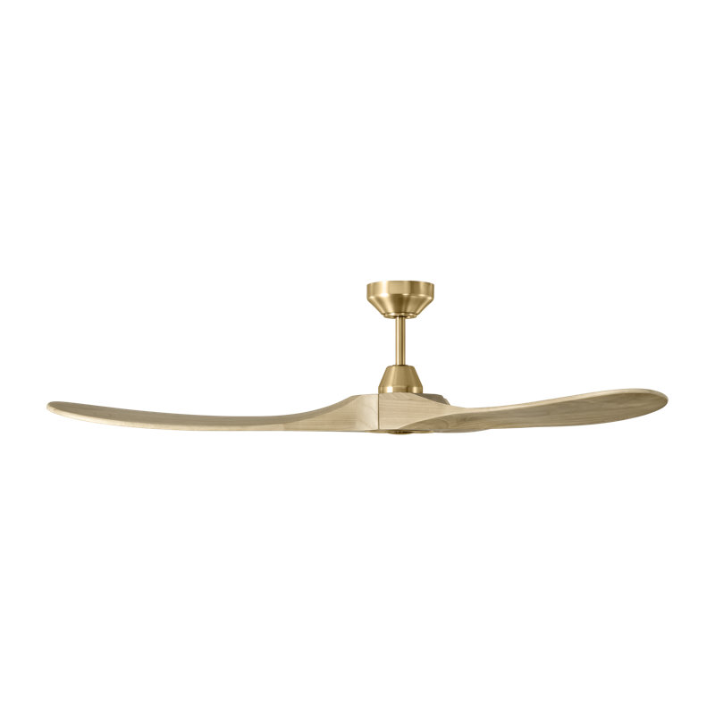  Smart 60" Ceiling Fan, 11.68" H x 60" W x 60" D, White Oak, Brushed Brass
