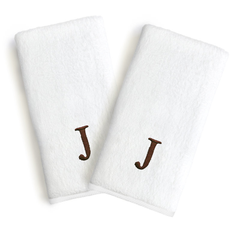 Soft Twist Hand Towel, Letter: J