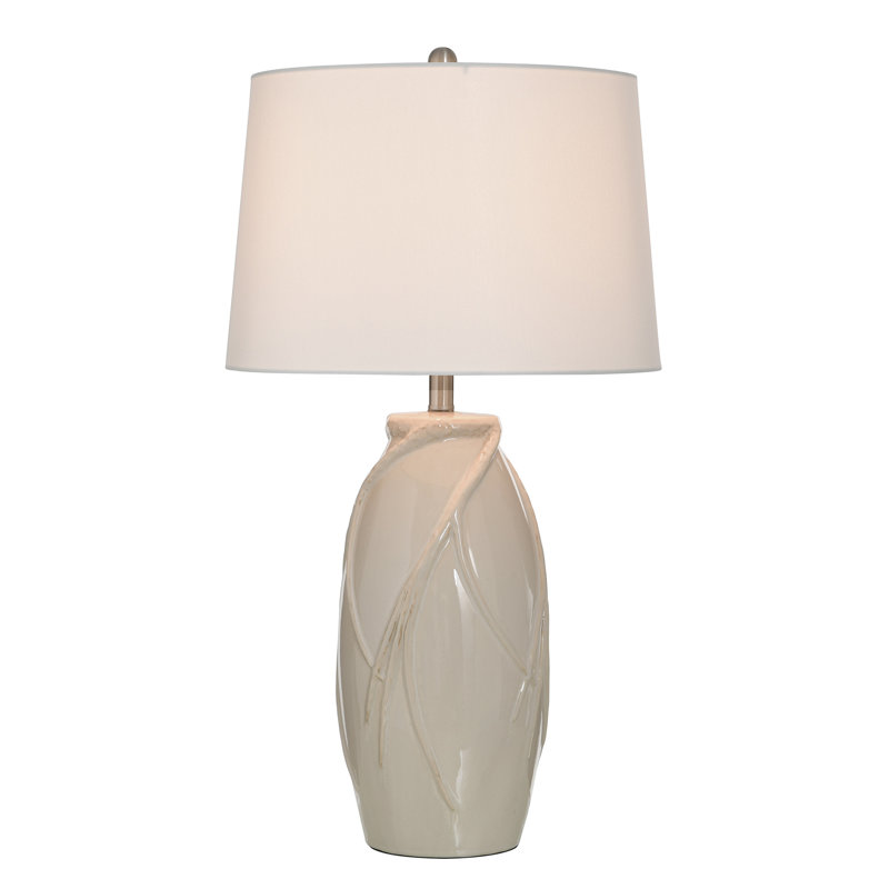 Lampe de table en céramique Starlite - crème Starlite - abat-jour blanc cassé, Starlite crème