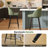 Swivel Bar Stools Set Of 2, Counter Height Bar Stools With Back & Metal Legs-Green-1857470799