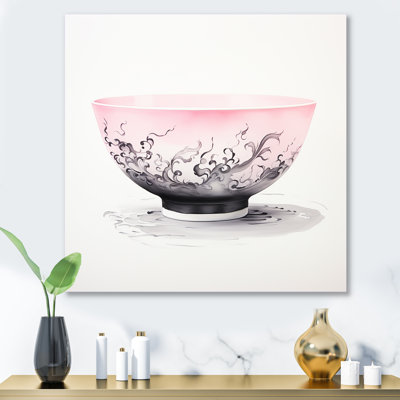 Tasse de thé rose rose, délice III - art mural en porcelaine