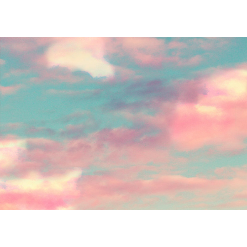 Murale paysage pelez et collez - nuages de feu, L 41 po x l 57 po