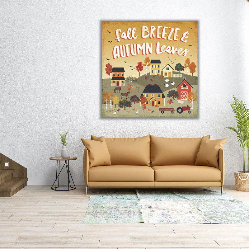 «Harvest Village III», reproduction d'art sur toile, H 16 po x l 16 po