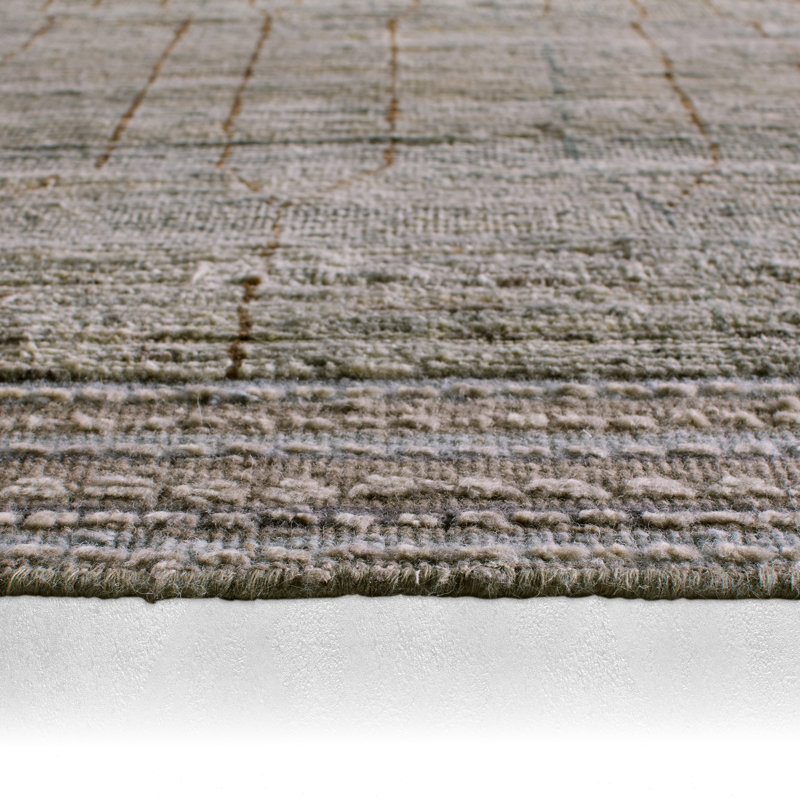 Kazben Atalaya KAZ09 Handknot Abstract Gray Area Rug