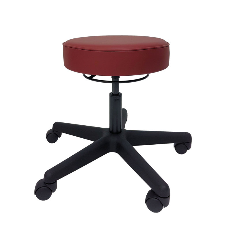 Tabouret rond en vinyle Kyzin, Bourgogne